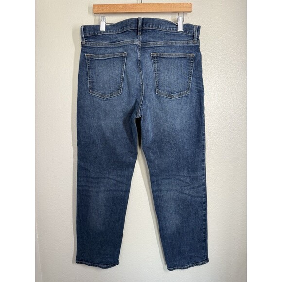 Old Navy Men's Loose Built In Tough Flex Jeans 36X32 Dark Denim *Actual 34X29.5 - Picture 3 of 9